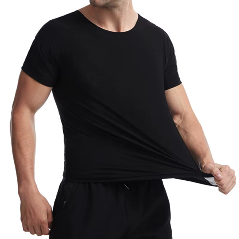 Men Sauna Suit Body Shaper Shirt Weight Loss Vest Waist Trainer Corset Slimming Sweat Tops Workout Suits Fitness Shapewear