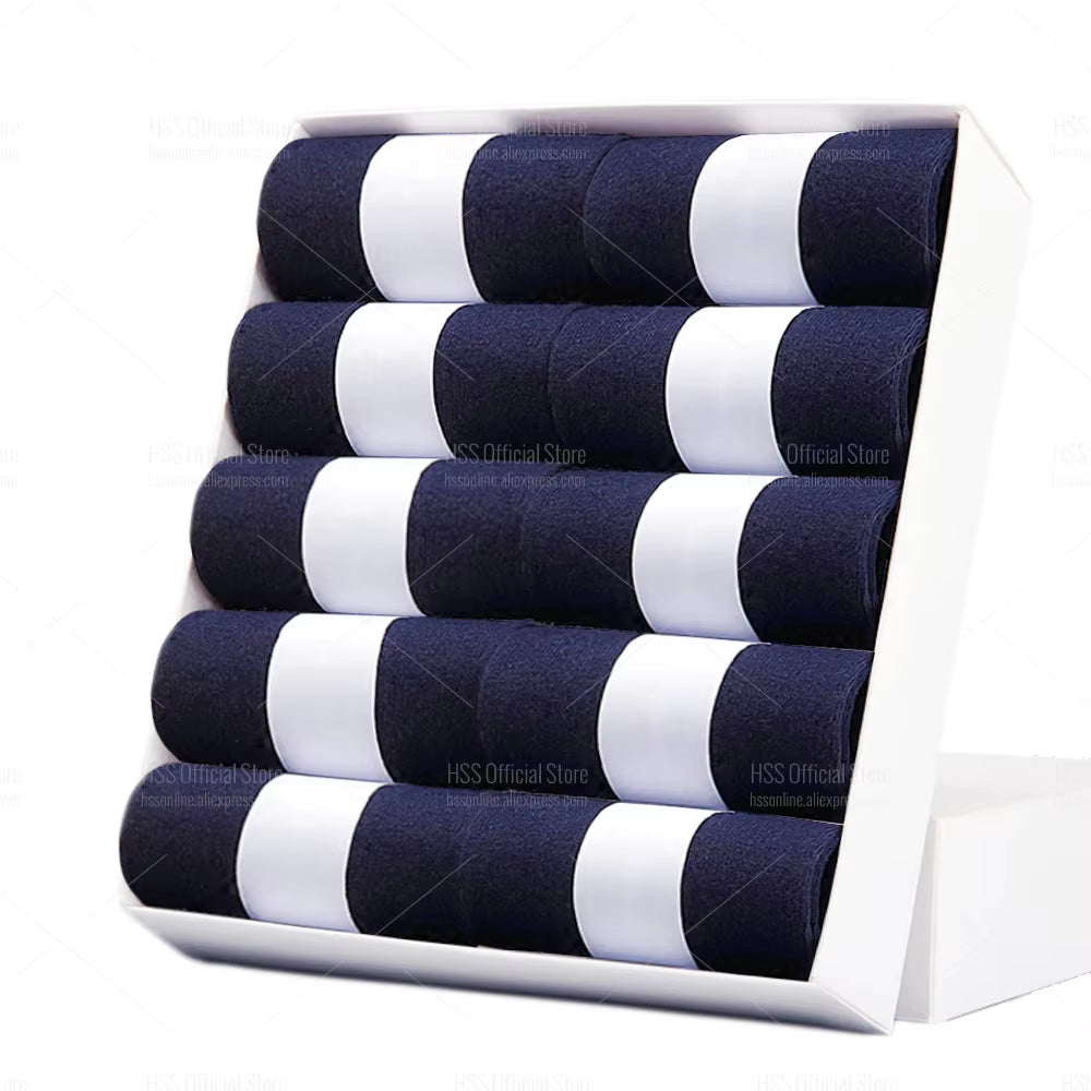 5/10 Pairs Men'S Cotton Blend Socks Black Business Men Socks Soft Breathable Summer Winter for Male Socks plus Size (6.5-14)