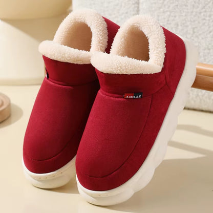 Kidmi Winter Women Shoes Casual House Shoes for Men 2024 Outdoor Warm Cotton Shoes for Women Indoor Plush Padded Slippers Female