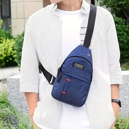 Chest Bag Men'S One Shoulder Crossbody Bag Large Capacity Outdoor Sports and Leisure Fashion Small Shoulder Bag Large Capacit