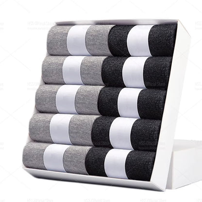 5/10 Pairs Men'S Cotton Blend Socks Black Business Men Socks Soft Breathable Summer Winter for Male Socks plus Size (6.5-14)