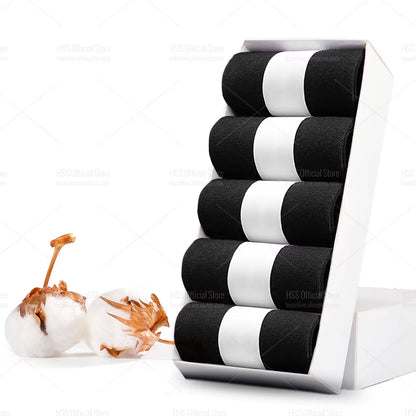 5/10 Pairs Men'S Cotton Blend Socks Black Business Men Socks Soft Breathable Summer Winter for Male Socks plus Size (6.5-14)