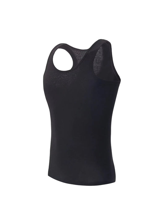 1/3 Pack Four Seasons Men'S Cotton Joker Vest Teenagers Simple Fit Sports Fitness T-Shirt Middle-Aged Casual Sleeveless Shirt